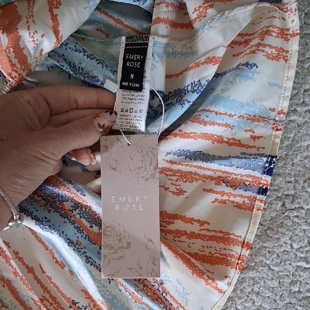 New Emery Rose Vibrant Brushstroke Midi Dress - Picture 2 of 5